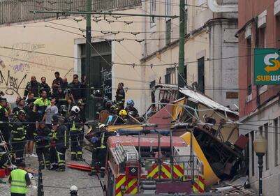 Paura a Lisbona, deraglia funicolare 8