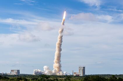 Guyana francese, il lancio del satellite Edrs 3