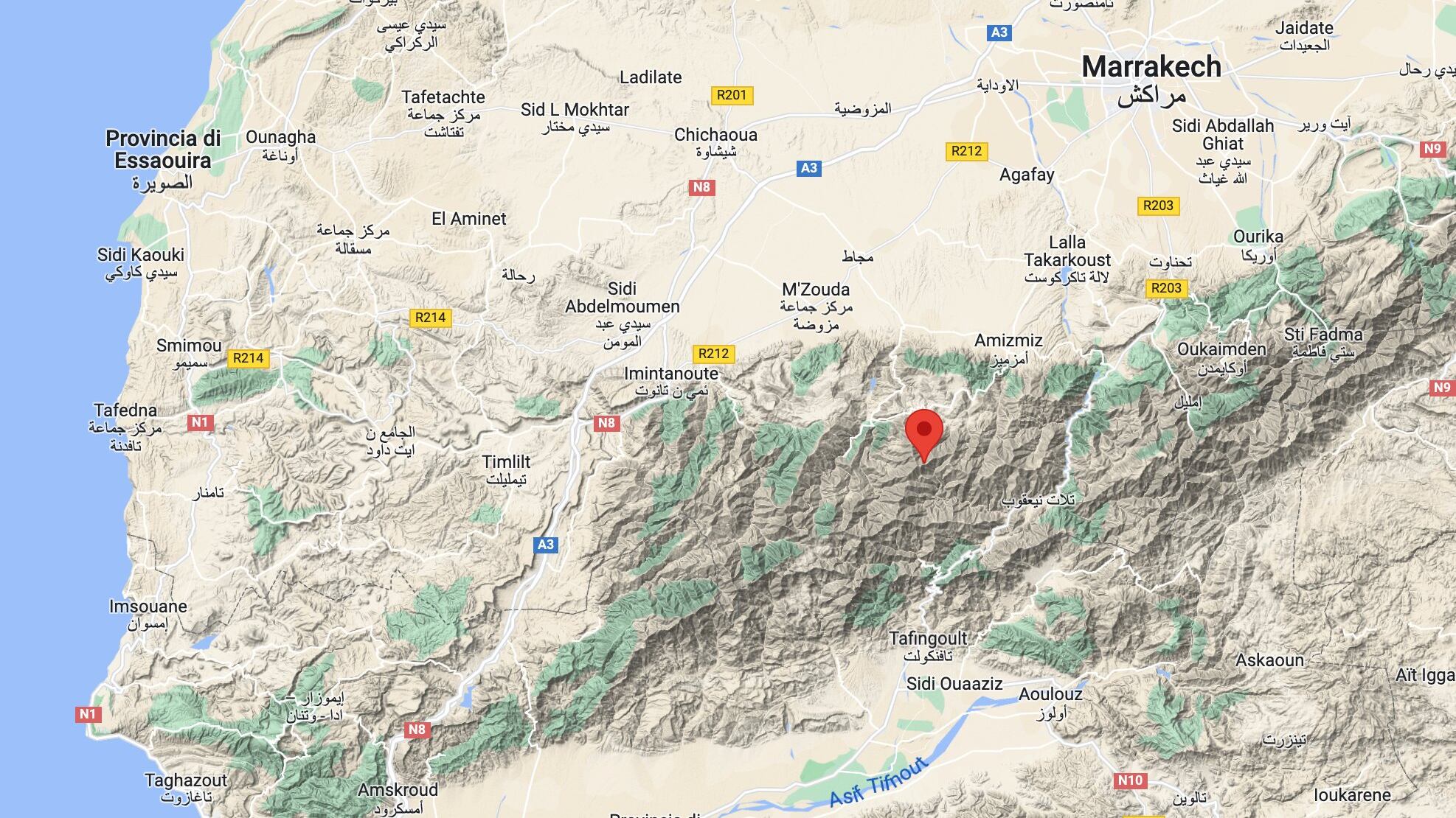Compressa la catena dell'Atlante: così si è scatenato il sisma in Marocco