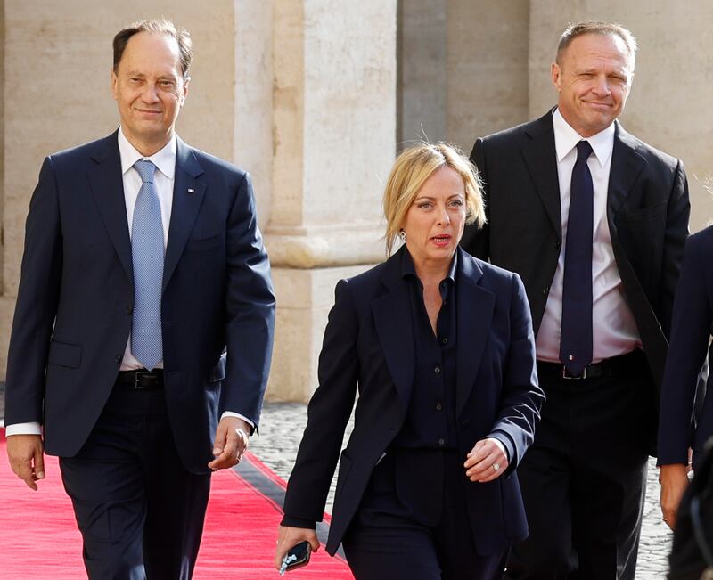 Ciriani, Meloni e Lollobrigida