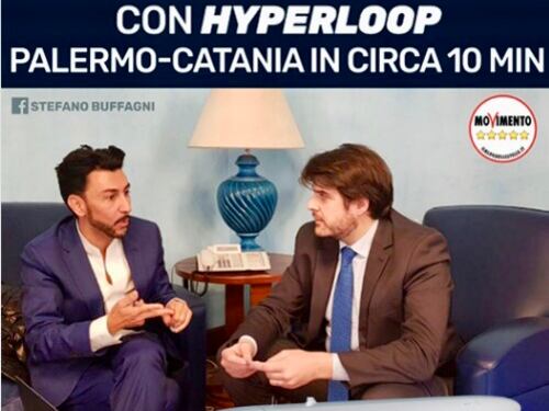 Hyperloop in Italia: "Palermo-Catania in soli 10 minuti". Ecco la sparata del M5s nella regione più disastrata