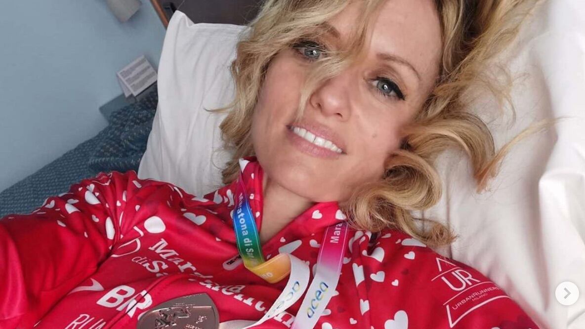 Justine Mattera sexy dopo la maratona