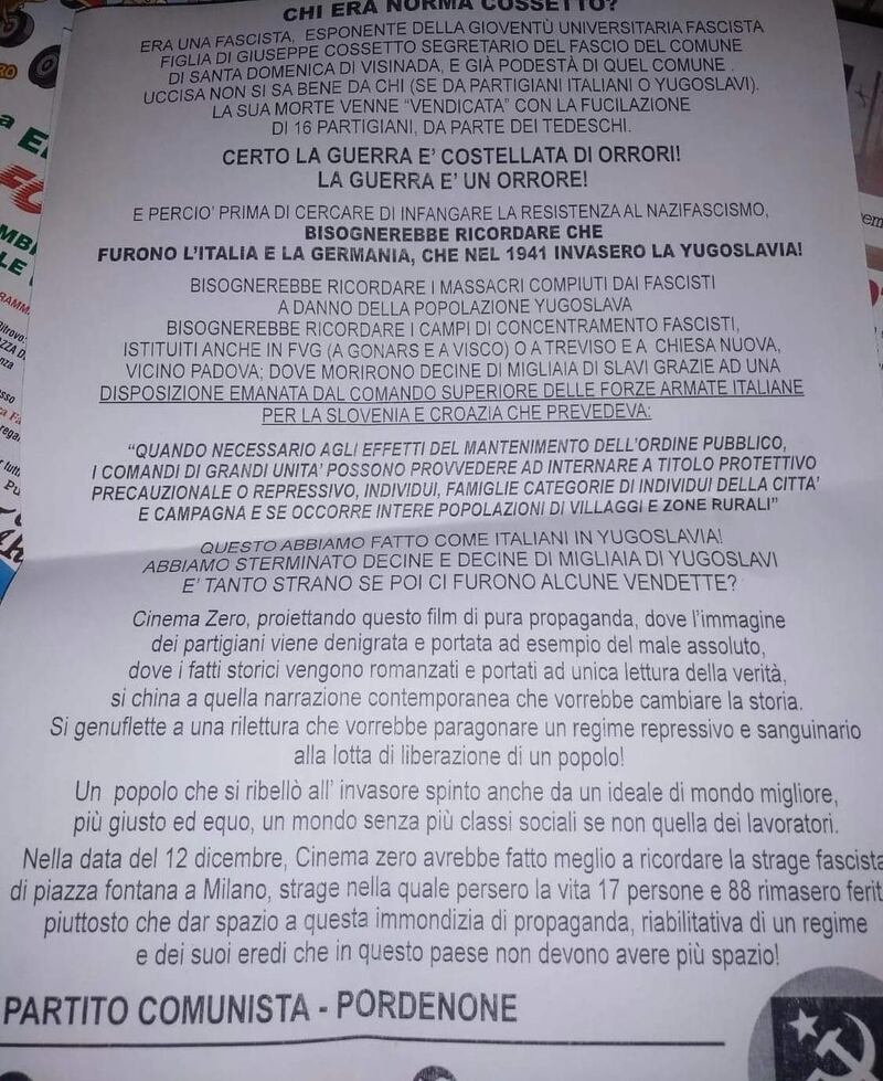 Volantino comunisti