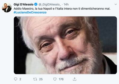 Luciano De Crescenzo, la vita e il cordoglio in foto 8