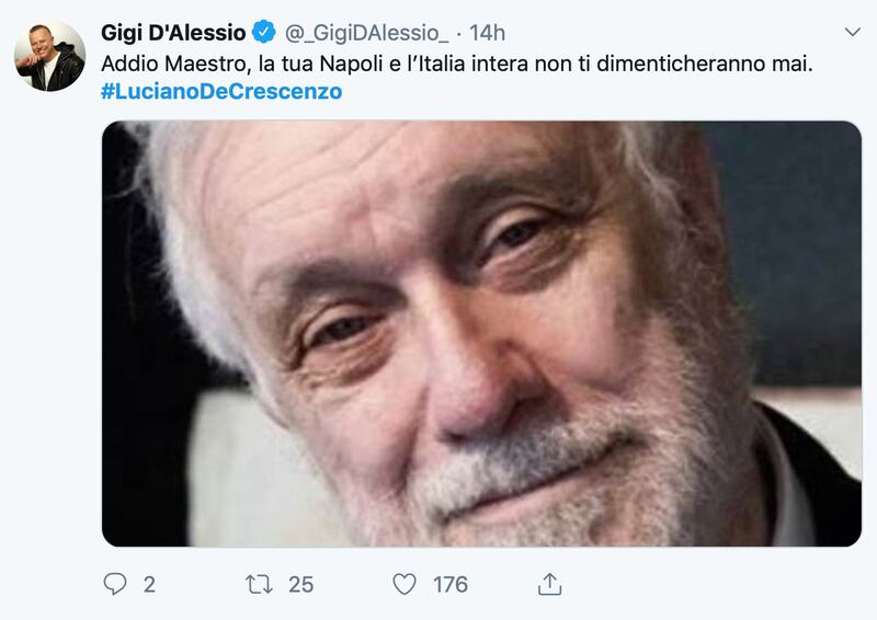 Luciano De Crescenzo, la vita e il cordoglio in foto 8