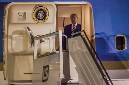 L'arrivo di Trump e Melania in Polonia 1