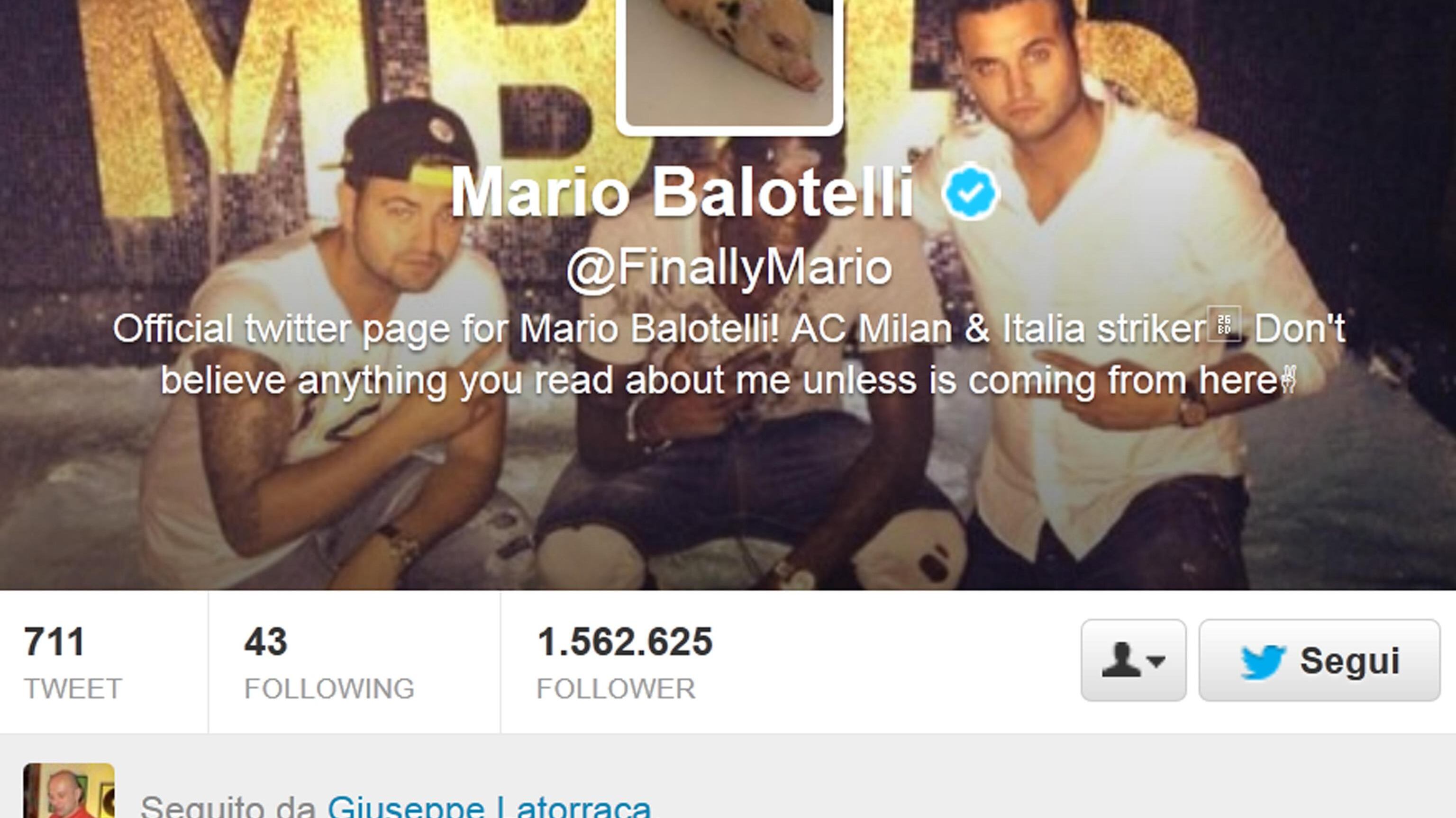 Balotelli scrive: the end. Ma era per un amico