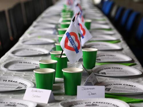 Al Giubileo una tavola vuota per ricordare le vittime della Grenfell Tower
