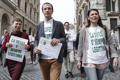 La protesta della Lega per la legittima difesa 2