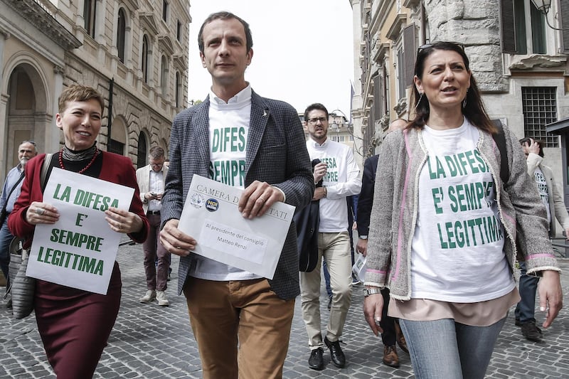 La protesta della Lega per la legittima difesa 2