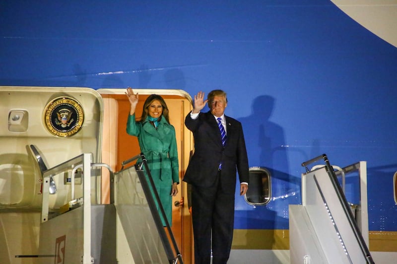 L'arrivo di Trump e Melania in Polonia 8