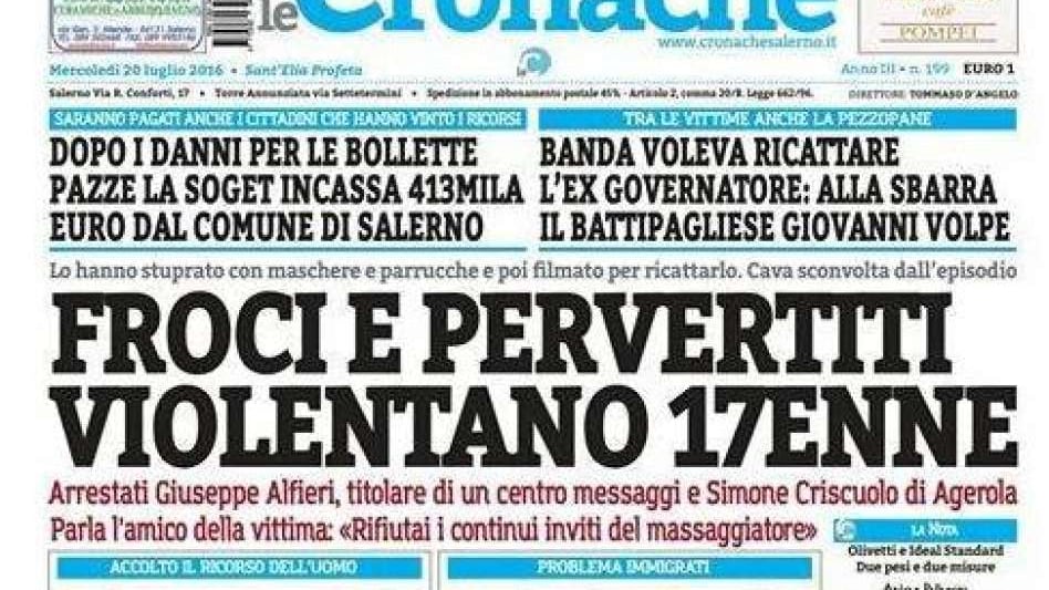 "Ho scritto froci in difesa dei gay"