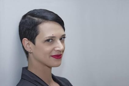 Asia Argento sexy in bikini a righe 22