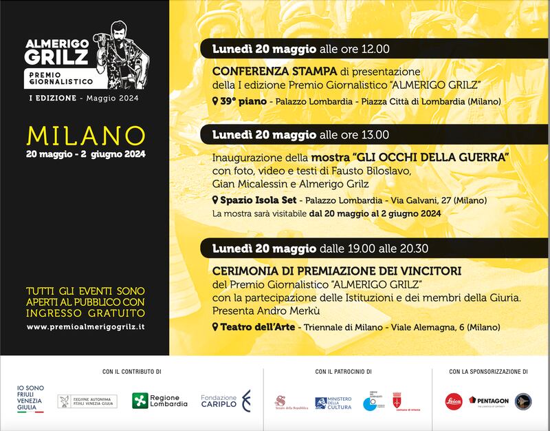 Locandina premio Almerigo Grilz