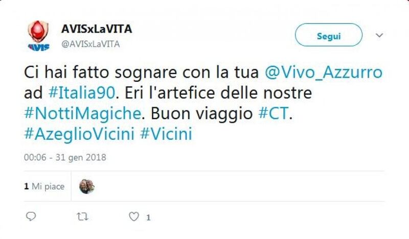 Il cordoglio social per la morte di Vicini 9
