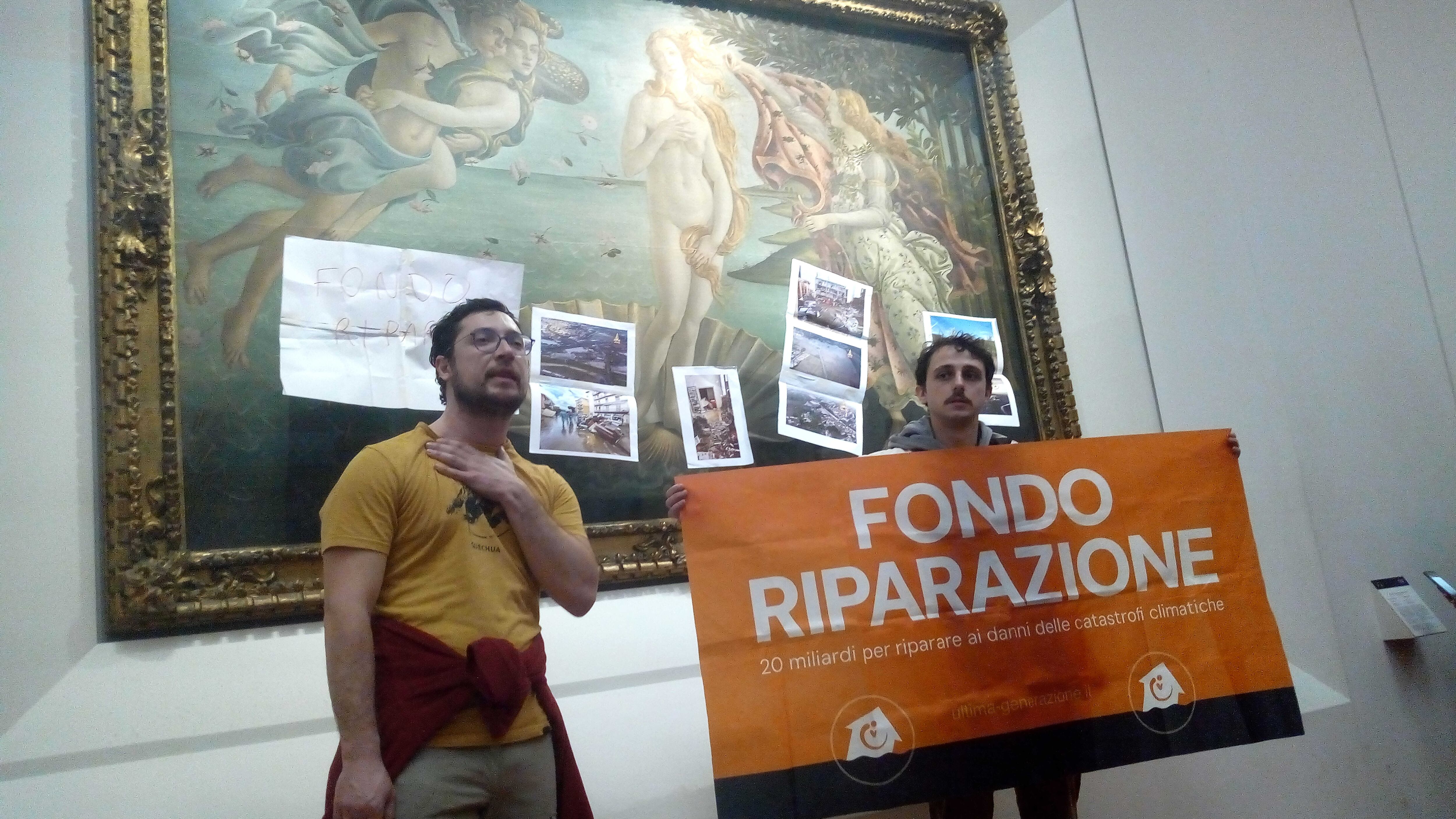 Uffizi, 20mila euro di multa all'ecoattivista per il blitz