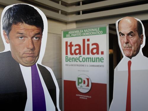 FOTO La protesta di "Occupy primarie" all'assemblea Pd