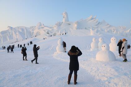 Le sculture di ghiaccio e neve al Festival internazionale in Cina 1