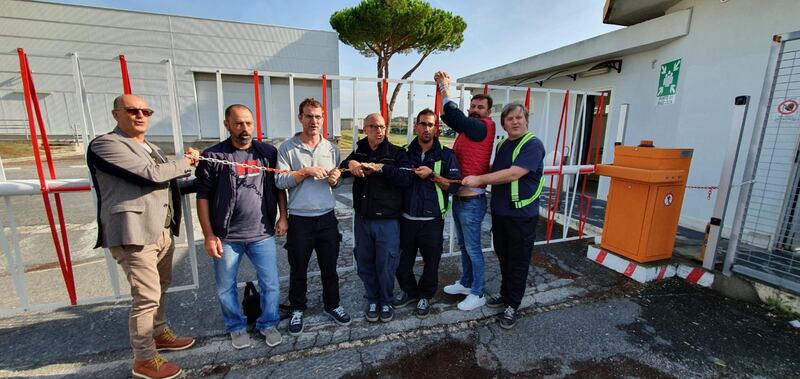 Protesta degli operai Opel Fiumicino 1