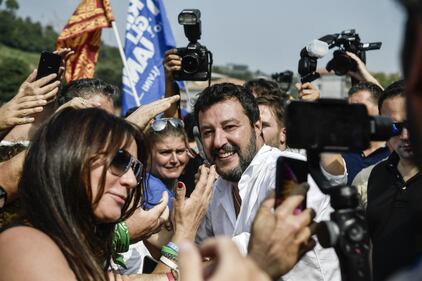 Il popolo leghista al raduno di Pontida 7