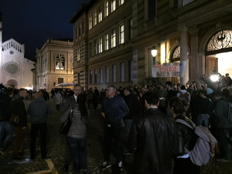 La contestazione a Trento contro Bilosalvo 4