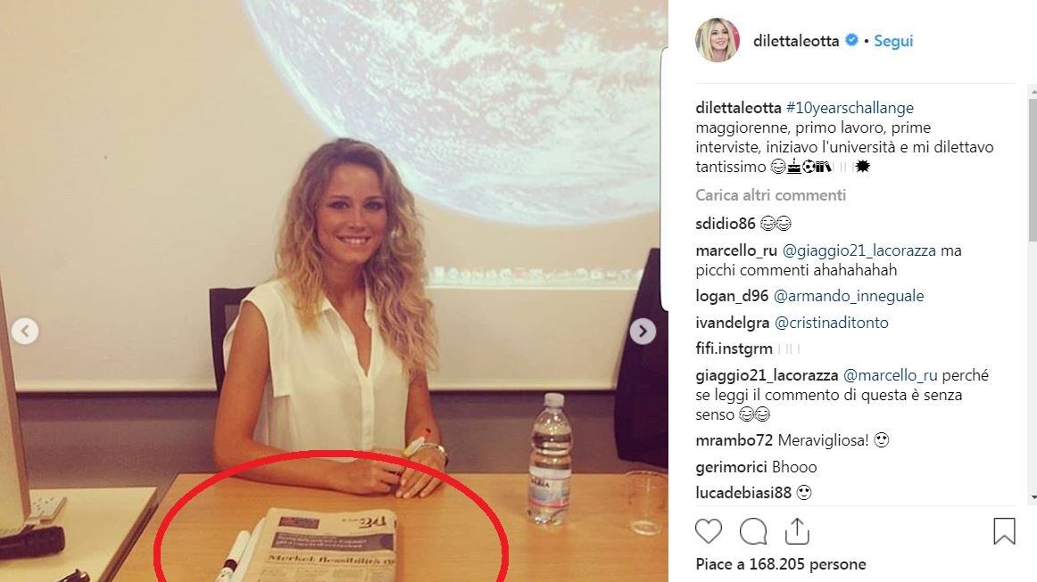 Il dettaglio sulla foto 'incastra' Diletta Leotta. I follower: "10 anni fa? Che figuraccia"