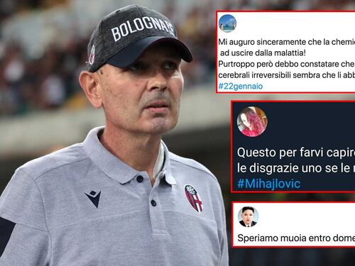 Gli insulti choc a Mihajlovic: "Malato mentale, meriti la morte"