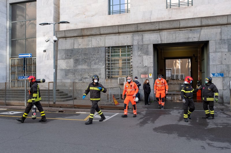Milano. Incendio al Palazzo di Giustizia 7