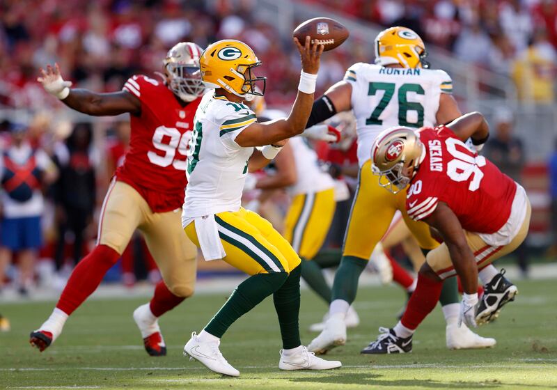 Jordan Love Packers 49ers 2022