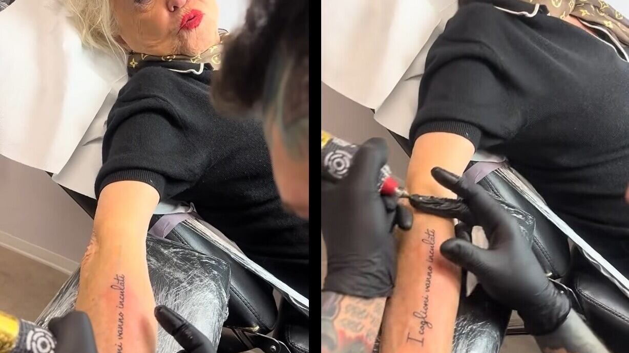 Il primo tatuaggio di Wanna Marchi: "I cogl... vanno inc..."