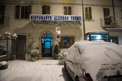 Maltempo, la neve nelle zone terremotate 1