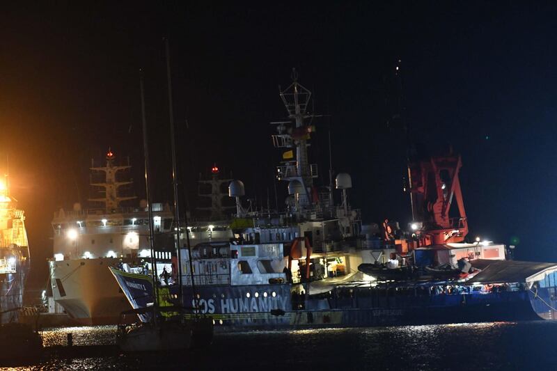 Lo sbarco dei migranti dell'Umanity 5