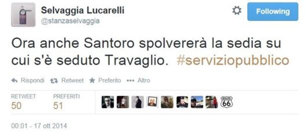 L'ironia di Twitter sulla lite Santoro - Travaglio 7