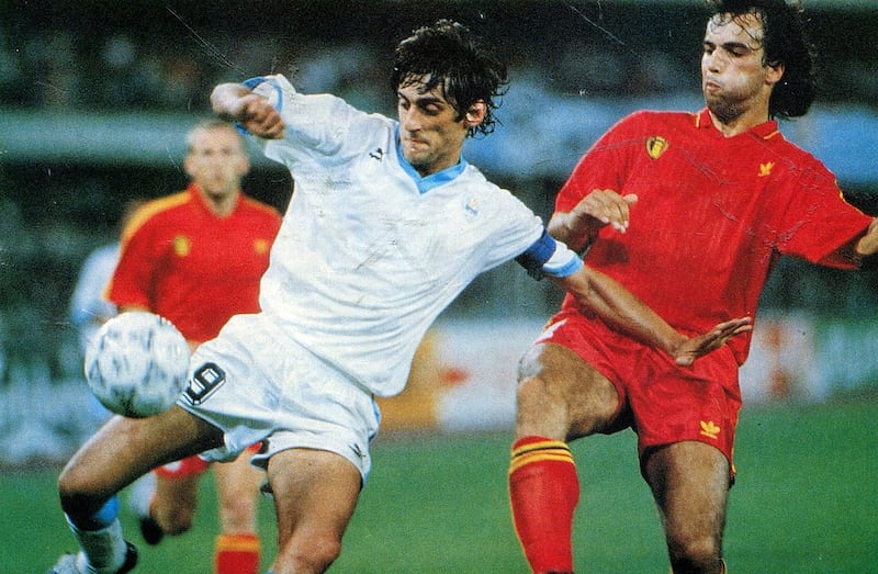 Francescoli capitano dell'Uruguay ai mondiali di Italia '90