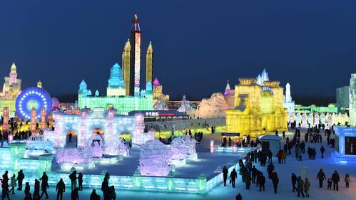 Cina, il festival del ghiaccio a Harbin 1