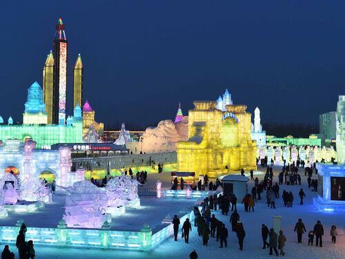 Cina, il festival del ghiaccio a Harbin