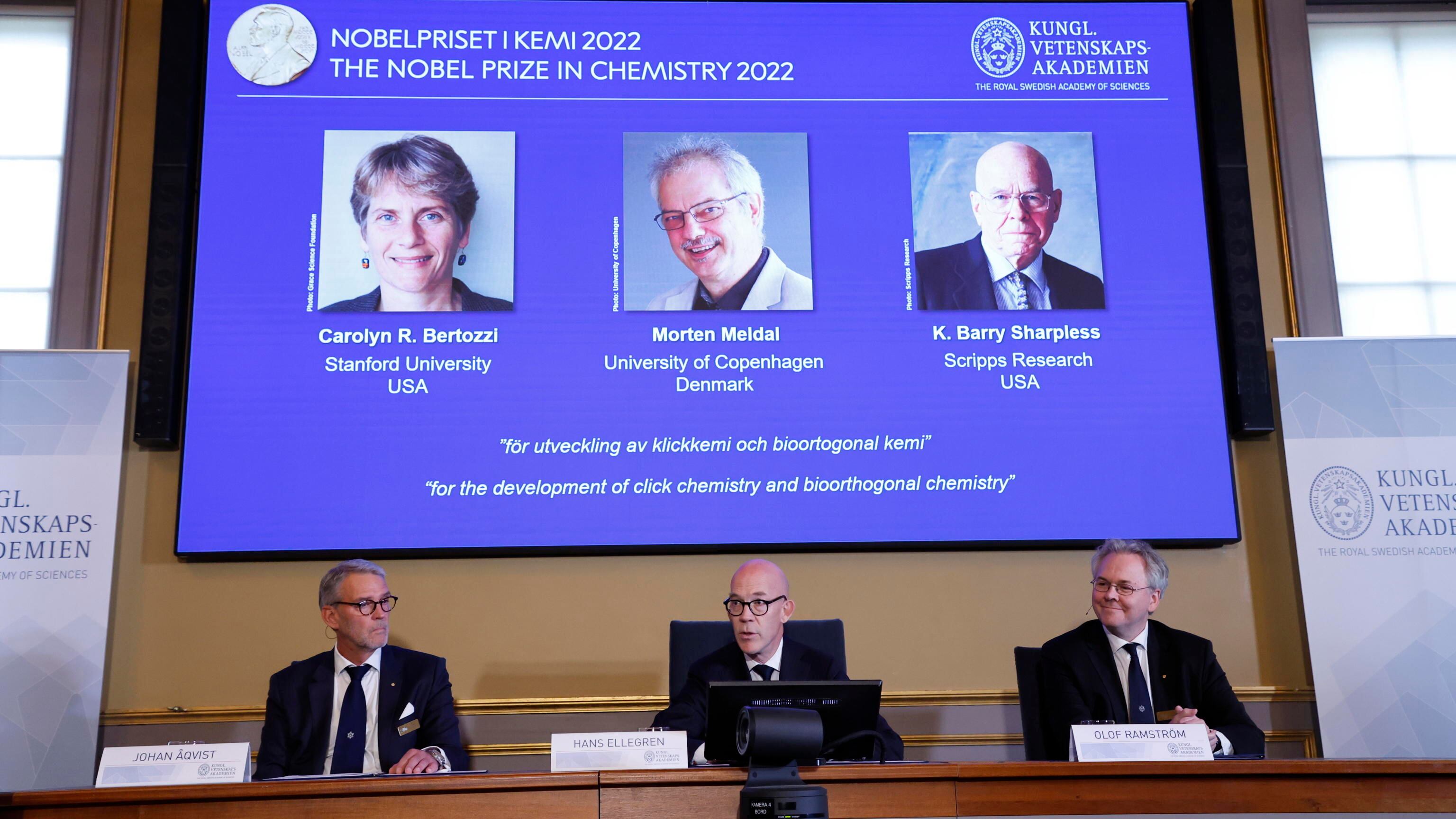 Il Nobel per la Chimica a tre ingegneri della "click chemistry"