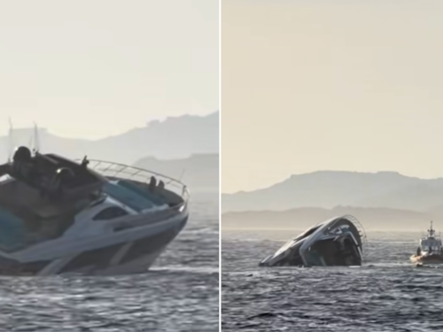 Yacht da 8 milioni affonda a Porto Cervo: era stato consegnato 4 giorni prima. Salve le 14 persone a bordo