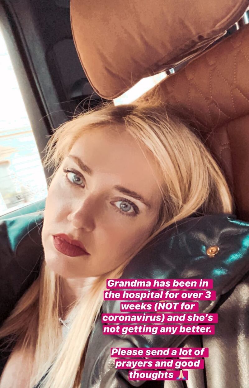 Chiara Ferragni dichiarazione social