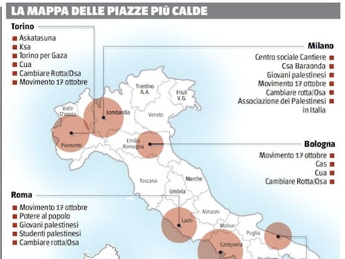 La mappa delle piazze più calde