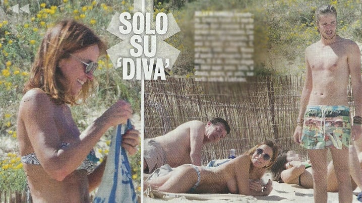 Cristina Parodi e il primo topless a Formentera
