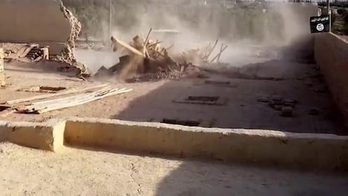 In un video la distruzione del monastero di Mar Elian 6
