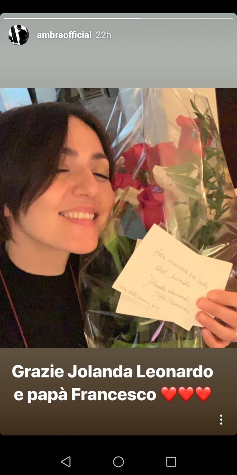 Ambra Angiolini e le rose