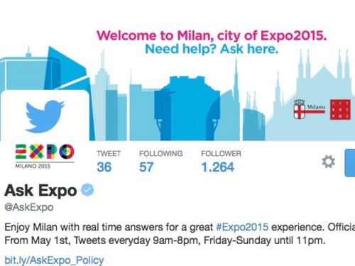 @AskExpo, con Twitter il Social info point risponde ai visitatori