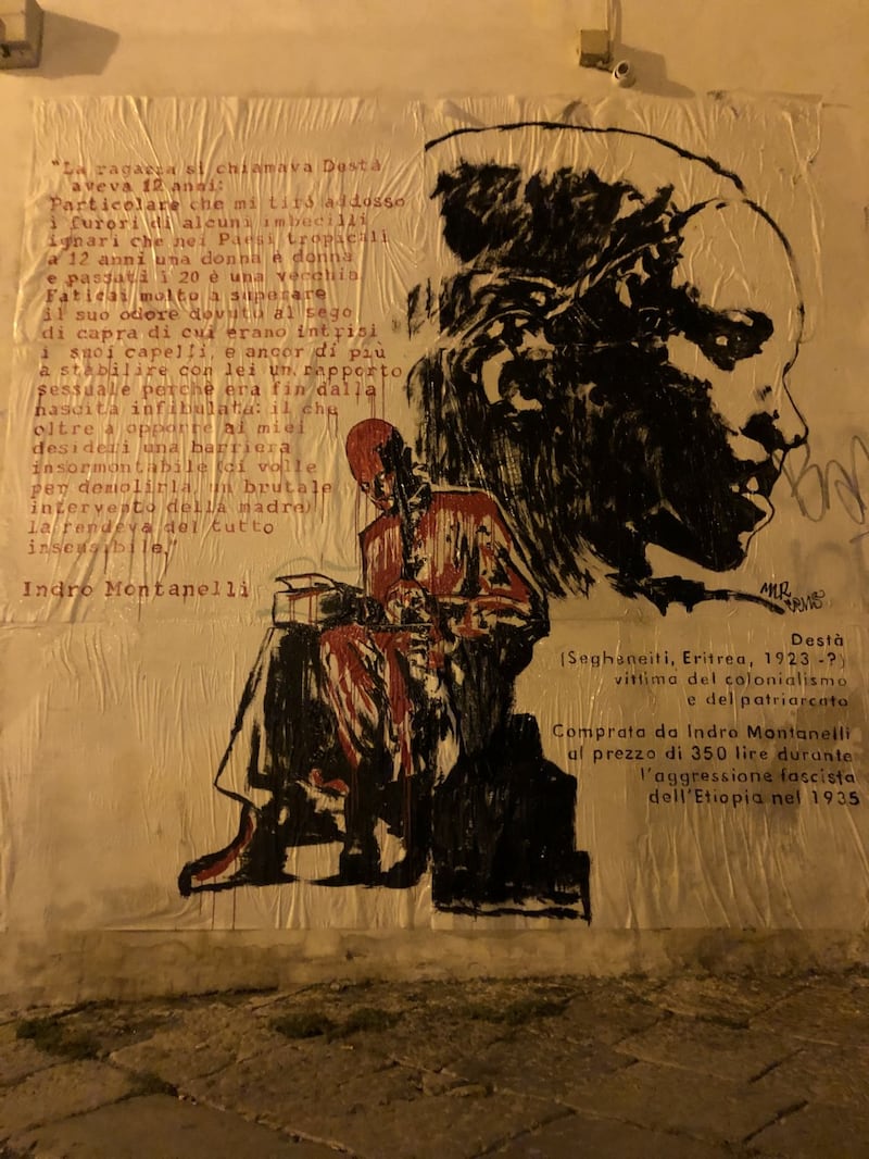 Un murales contro Montanelli 1
