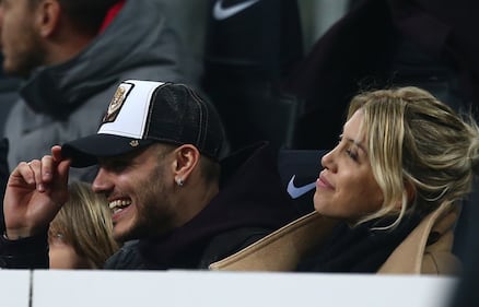 Inter-Sampdoria vista da Icardi e Wanda Nara: sorridenti e felici a bordo campo 4