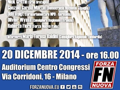 Revocata la sala per il convegno nazionalista "Europa Una Grande Libera"