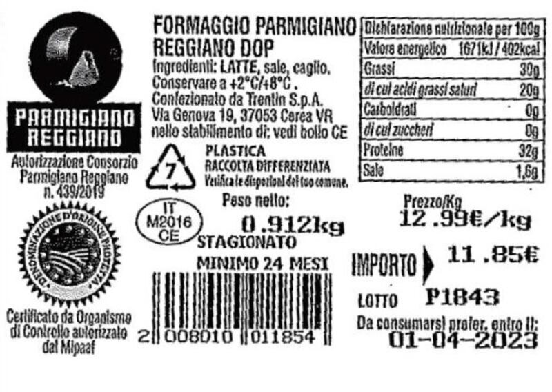 Formaggio ritirato
