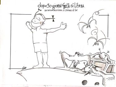 La vignetta del giorno - Dopo 3 giorni Greta si libera 1