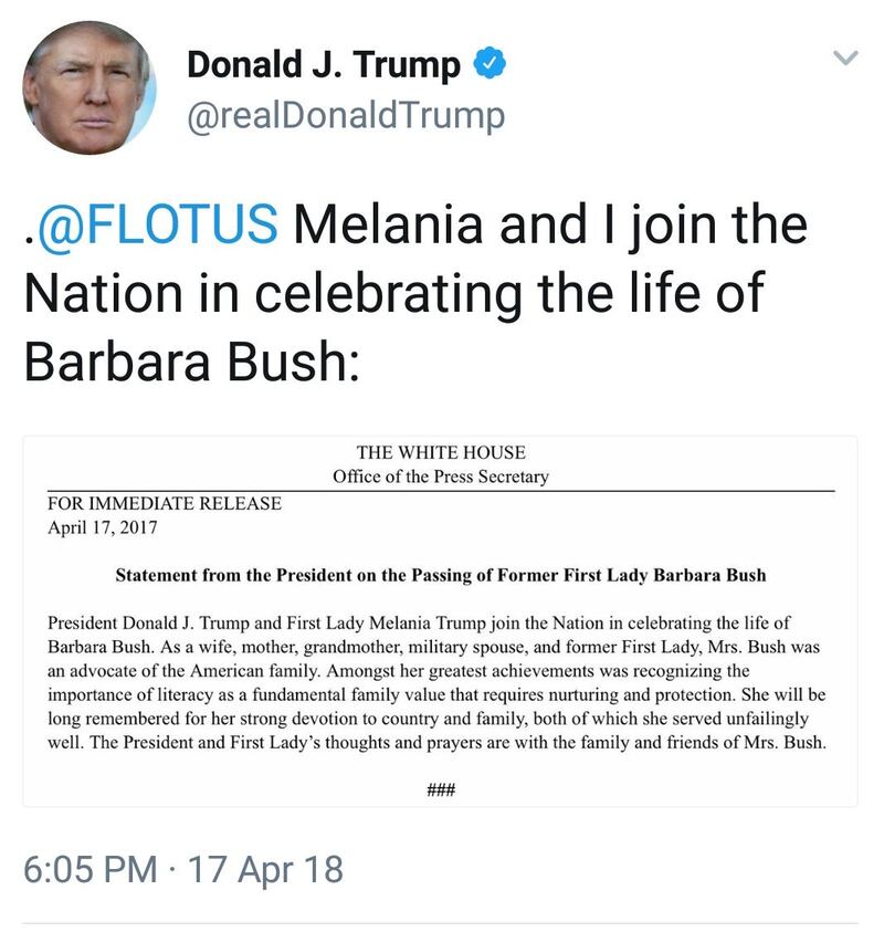 Barbara Bush gaffe